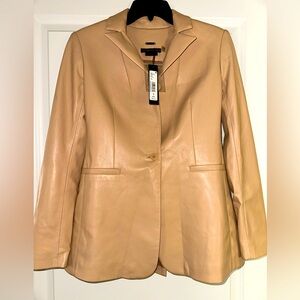 Alice + Olivia Women's Beige Long Sleeve Button Front Jacket 🧥